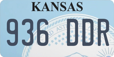 KS license plate 936DDR