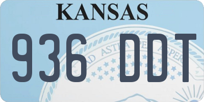 KS license plate 936DDT