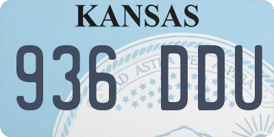 KS license plate 936DDU