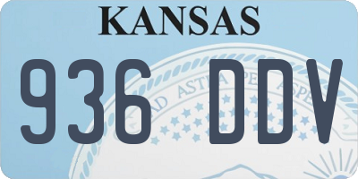 KS license plate 936DDV