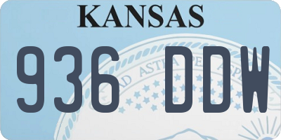 KS license plate 936DDW