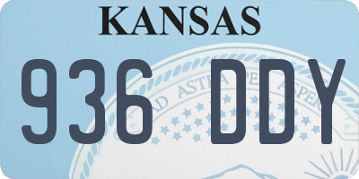 KS license plate 936DDY