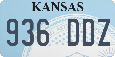 KS license plate 936DDZ
