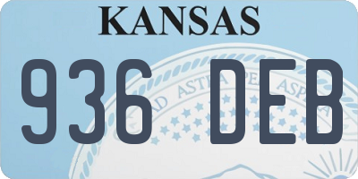 KS license plate 936DEB