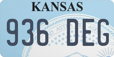 KS license plate 936DEG