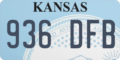 KS license plate 936DFB