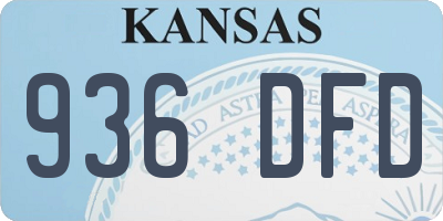 KS license plate 936DFD