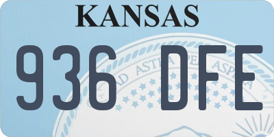 KS license plate 936DFE