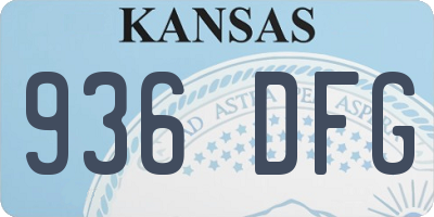 KS license plate 936DFG