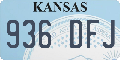 KS license plate 936DFJ