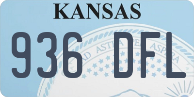 KS license plate 936DFL