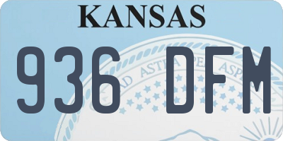 KS license plate 936DFM