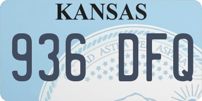 KS license plate 936DFQ