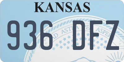 KS license plate 936DFZ