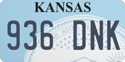 KS license plate 936DNK