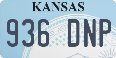 KS license plate 936DNP