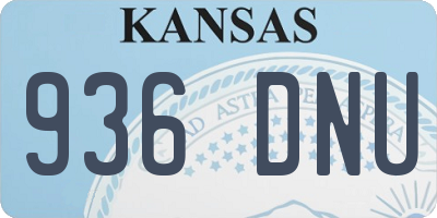 KS license plate 936DNU