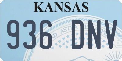 KS license plate 936DNV