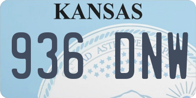 KS license plate 936DNW