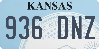 KS license plate 936DNZ