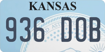 KS license plate 936DOB