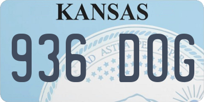 KS license plate 936DOG