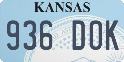 KS license plate 936DOK
