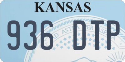 KS license plate 936DTP