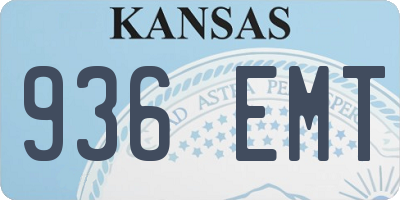 KS license plate 936EMT