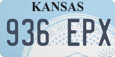 KS license plate 936EPX