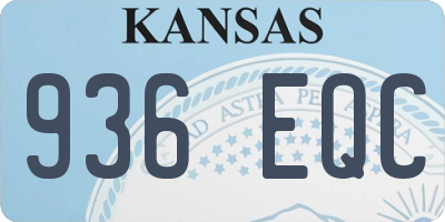 KS license plate 936EQC