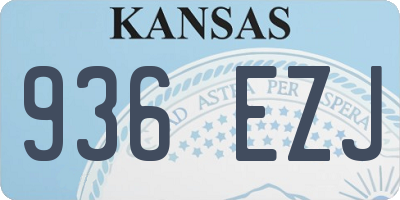 KS license plate 936EZJ