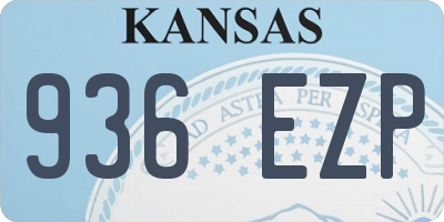 KS license plate 936EZP
