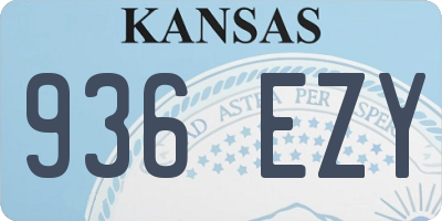 KS license plate 936EZY