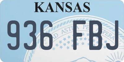 KS license plate 936FBJ
