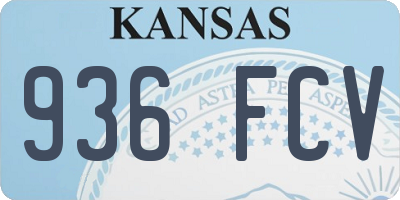 KS license plate 936FCV
