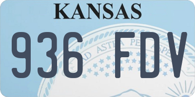 KS license plate 936FDV