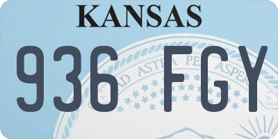 KS license plate 936FGY