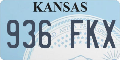 KS license plate 936FKX