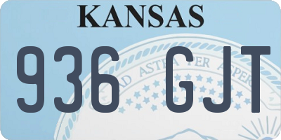 KS license plate 936GJT