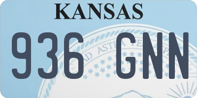 KS license plate 936GNN