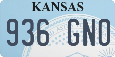 KS license plate 936GNO