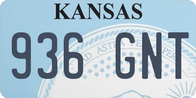 KS license plate 936GNT