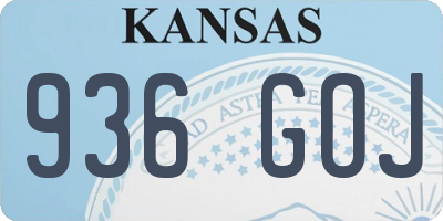 KS license plate 936GOJ
