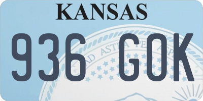 KS license plate 936GOK