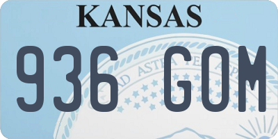 KS license plate 936GOM