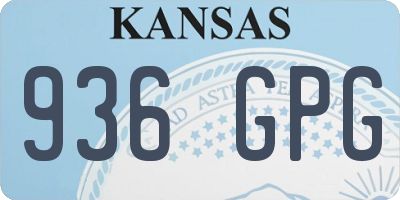 KS license plate 936GPG