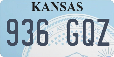 KS license plate 936GQZ