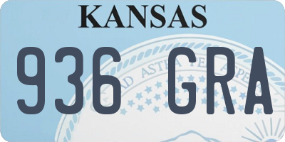 KS license plate 936GRA