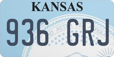 KS license plate 936GRJ